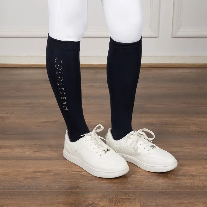 Coldstream Rochester Diamante Riding Socks Adults - Navy