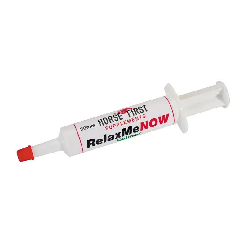 Horse First 20ml Syringe Relax Me Now Supplement in White