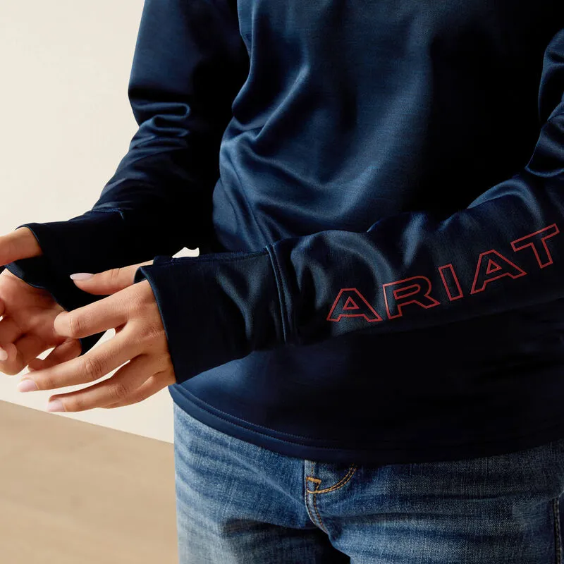 Ariat Team EQ 1/2 Zip Pullover Ladies - Navy-3