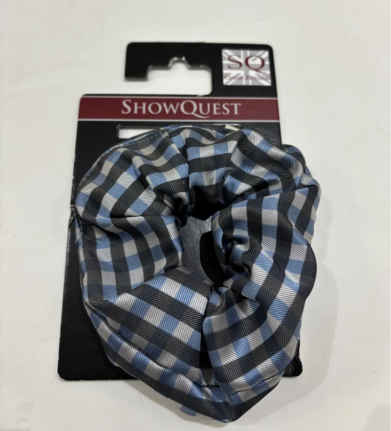 Showquest Scrunchie Check Black/ Pale Blue/ White