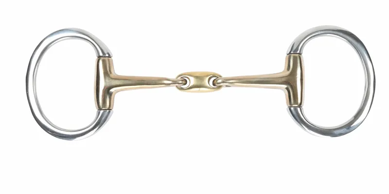 Shires Brass Alloy Flat Ring Eggbutt Bit With Lozenge