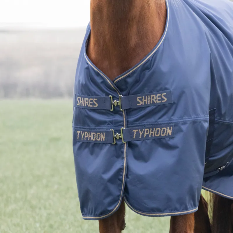 Shires Typhoon Lite Turnout Rug - Navy-2
