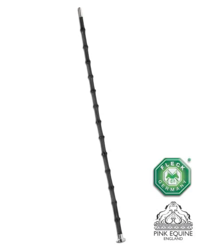 Hy Equestrian Fleck Pearl Bamboo Show Cane - Black