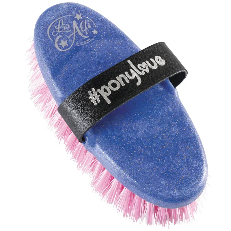 Haas Brushes Ponylove Kardatsche Body Brush - Glitter Blue