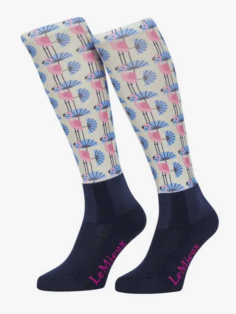 LeMieux Footsies Socks S - Flamingo-1