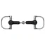 Shires Rubber Jointed Dee Snaffle Bit 5.5 inch - Black