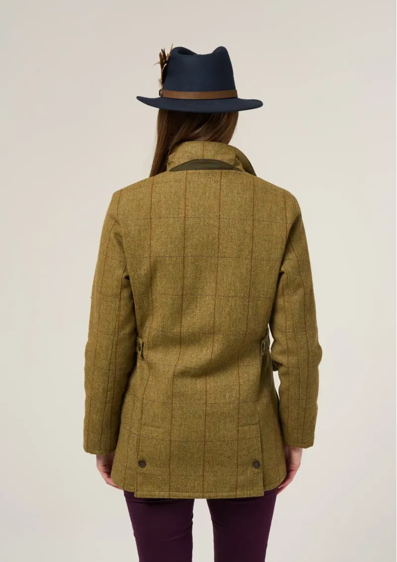 Allen and Paige Rutland Ladies Tweed Waterproof Coat Small - Litchen-4