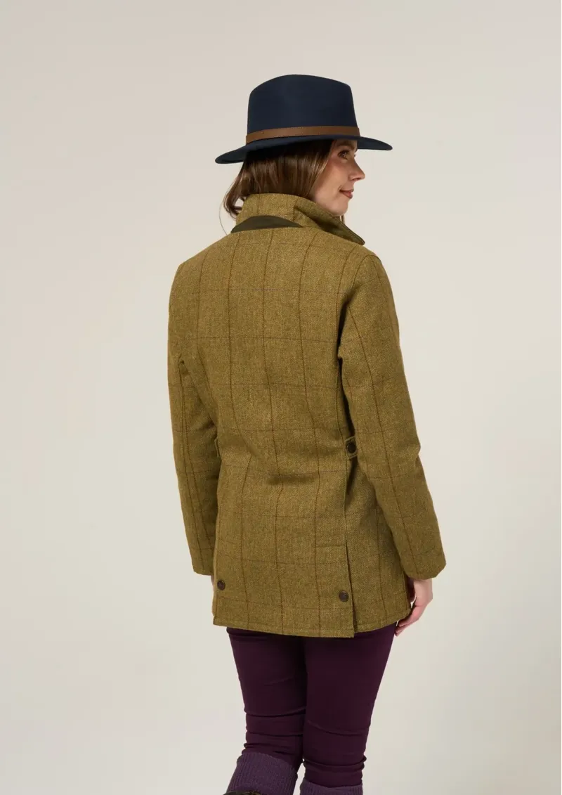 Allen and Paige Rutland Ladies Tweed Waterproof Coat Small - Litchen-5