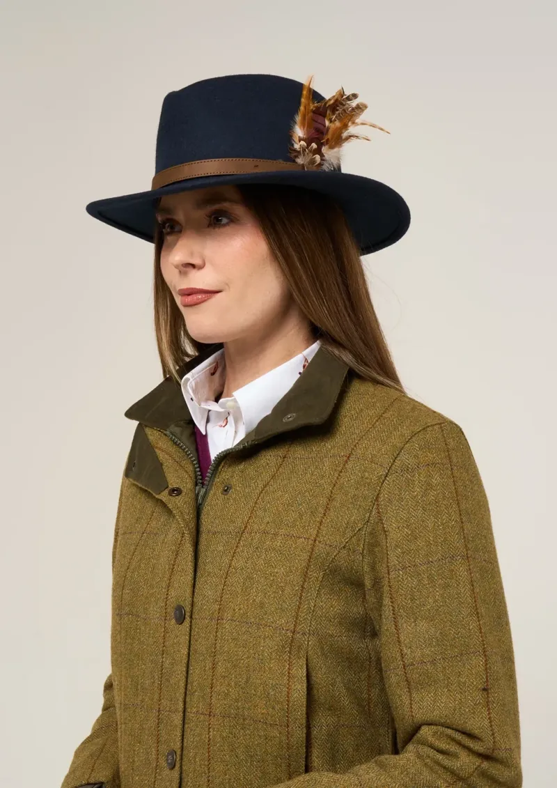 Allen and Paige Rutland Ladies Tweed Waterproof Coat Small - Litchen-6