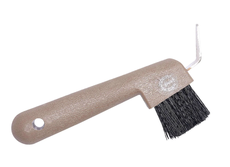 Imperial Riding Hoof Pick with Brush - Cappuccino