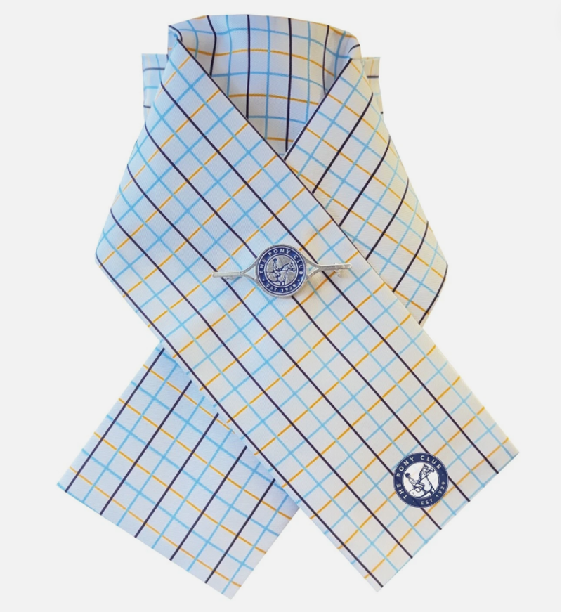 Equetech Official Pony Club Ready Tied Stock  - Checked