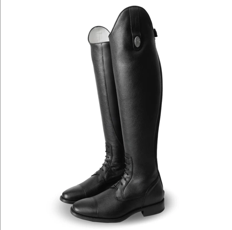 Deniro Long Leather Riding Boots Laced S3312 - Quick Black - 41 - Fitting Mcm-2