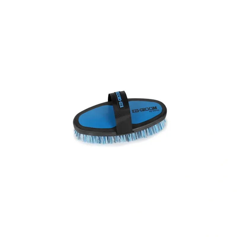 Shires Ezi-Groom Body Brush - Navy-2