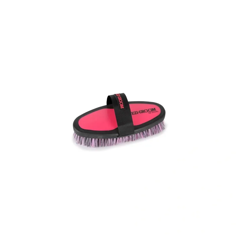 Shires Ezi-Groom Body Brush - Burgundy