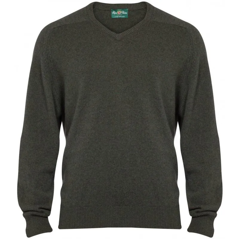 Allen and Paige Stratford Long Sleeve V Neck Jumper Medium - Loden
