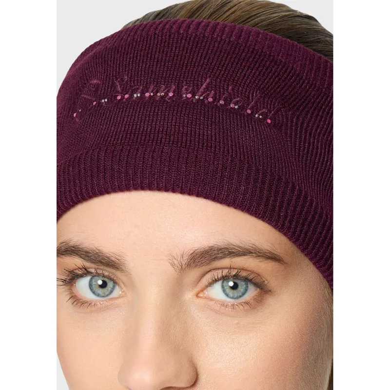 Amalie Crystal Ear Warmer - Plum-2