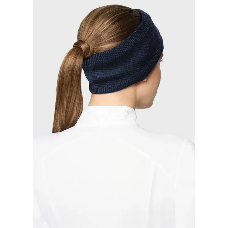 Amalie Crystal Ear Warmer - Navy-2