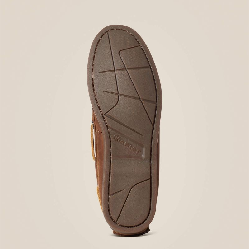 Ariat Antigua Ladies Deck Shoe - Walnut-2