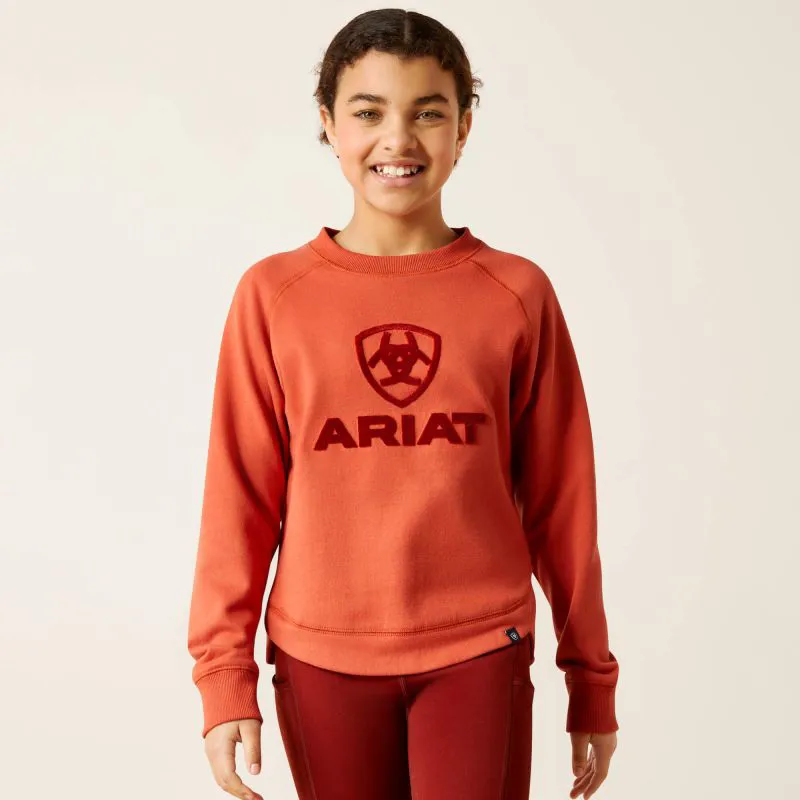 Ariat Benicia Girls Sweatshirt - Burnt Brick