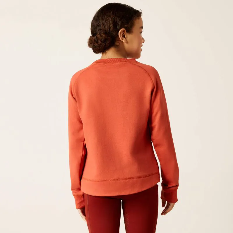 Ariat Benicia Girls Sweatshirt - Burnt Brick-1
