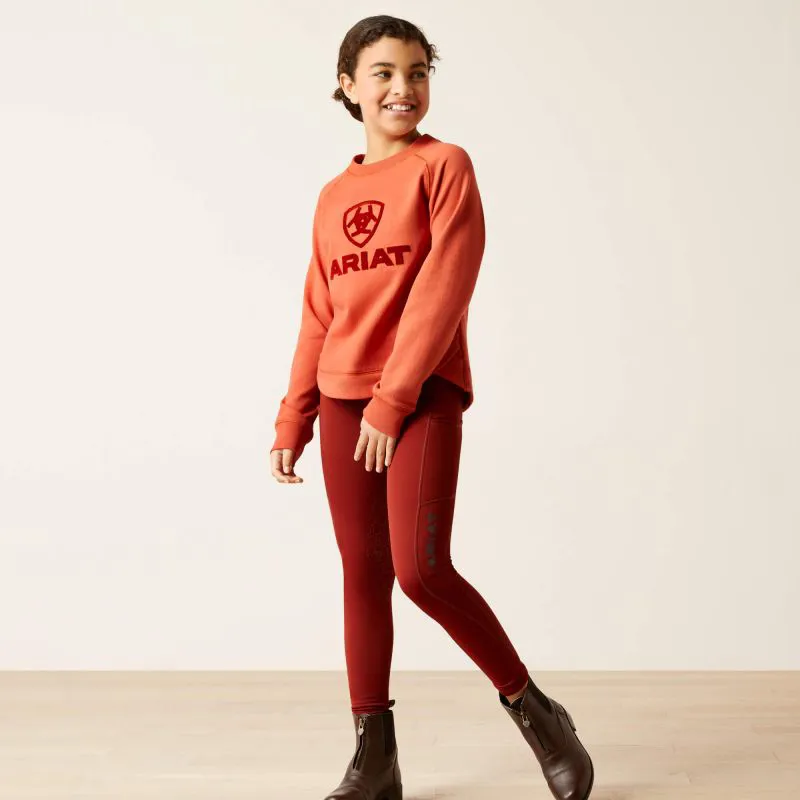 Ariat Benicia Girls Sweatshirt - Burnt Brick-2