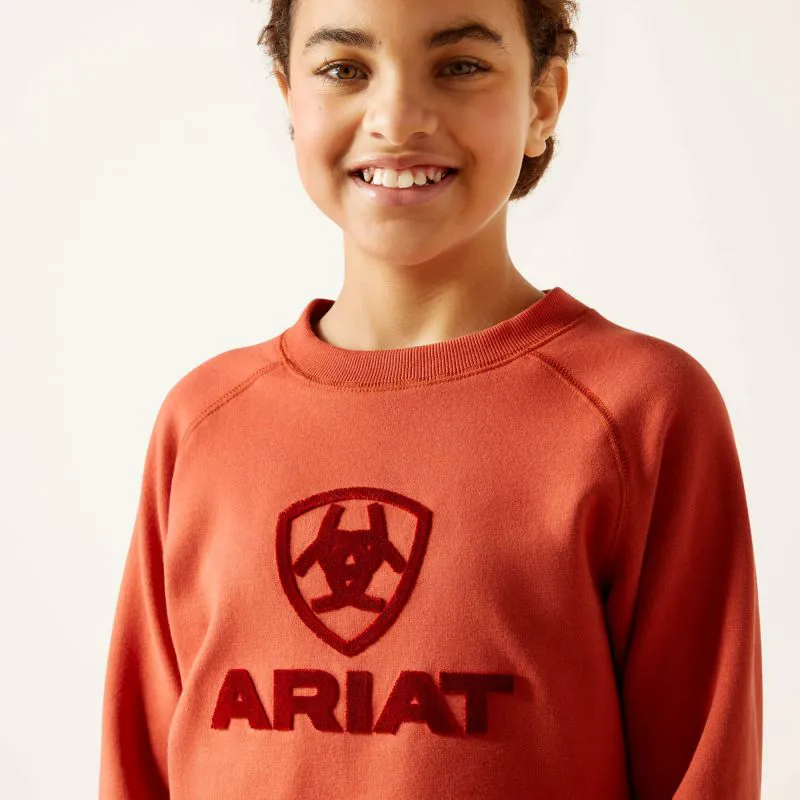 Ariat Benicia Girls Sweatshirt - Burnt Brick-3
