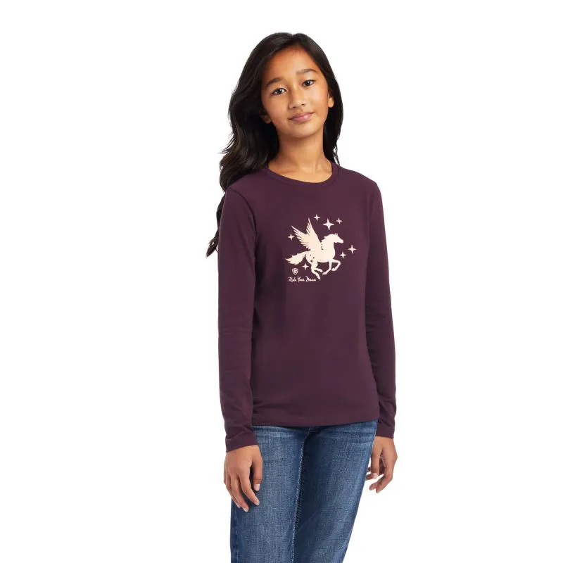 Ariat Dream Girls Long Sleeve T-Shirt - Mulberry
