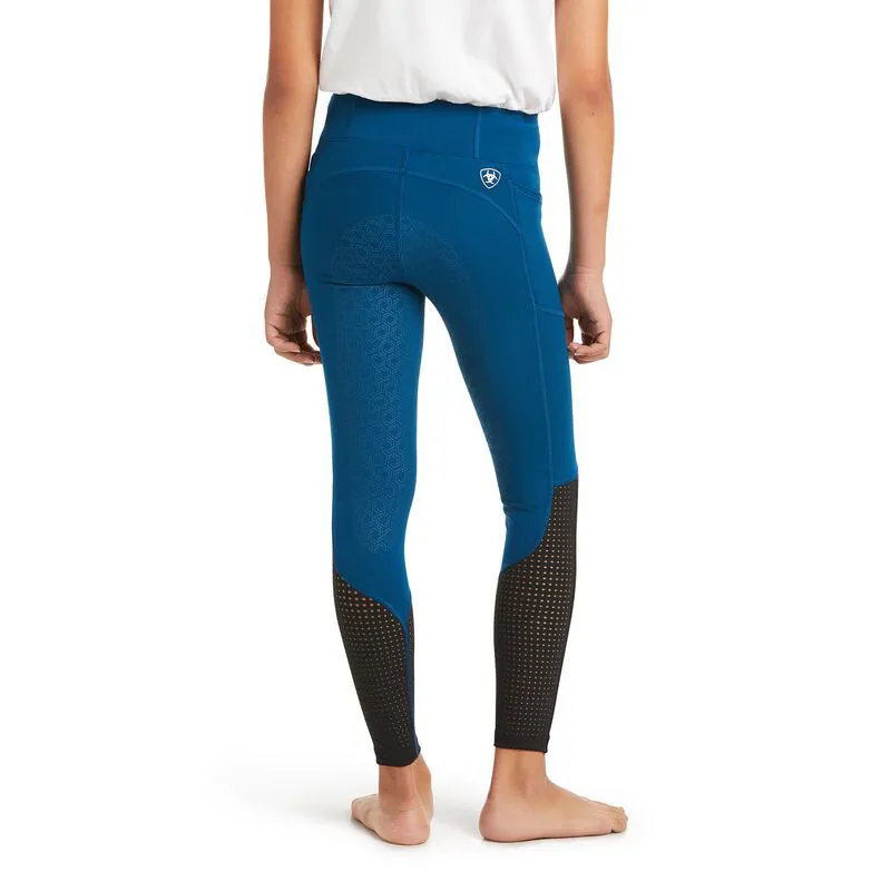 Ariat Eos Full Seat Children's Tights - Blue Opal-1