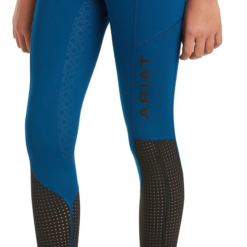 Ariat Eos Full Seat Children's Tights - Blue Opal-2