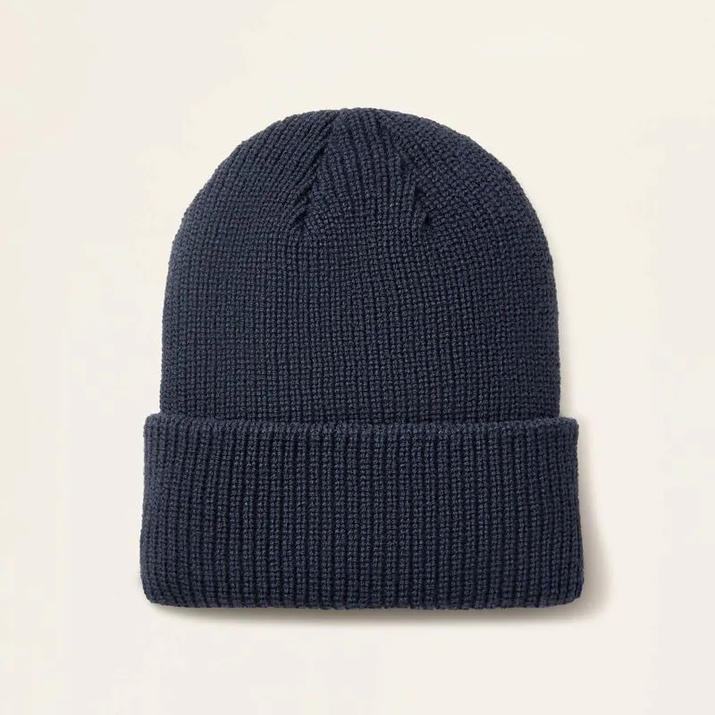 Ariat Horse Shoe Kids Beanie - Navy-1