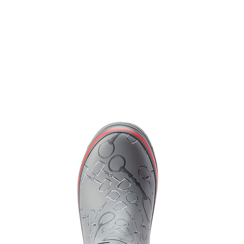 Ariat Kelmarsh Mid Ladies Short Wellies - Grey Bit Print-3