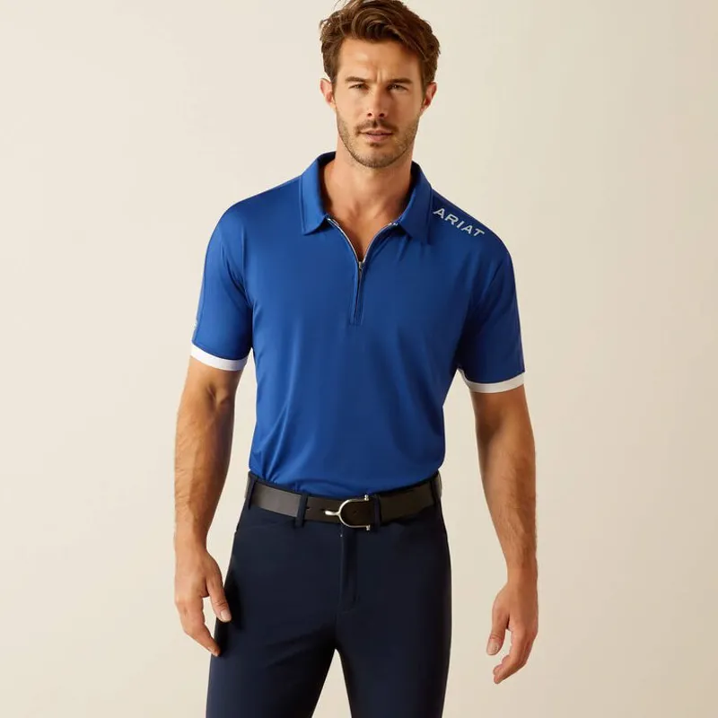 Ariat Men's Bandera Team Quarter Zip Polo Shirt - Sodalight