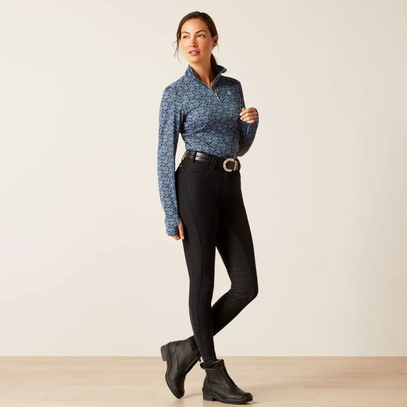 Ariat Prophecy Ladies Quarter Zip Baselayer - Sargasso Sea-1