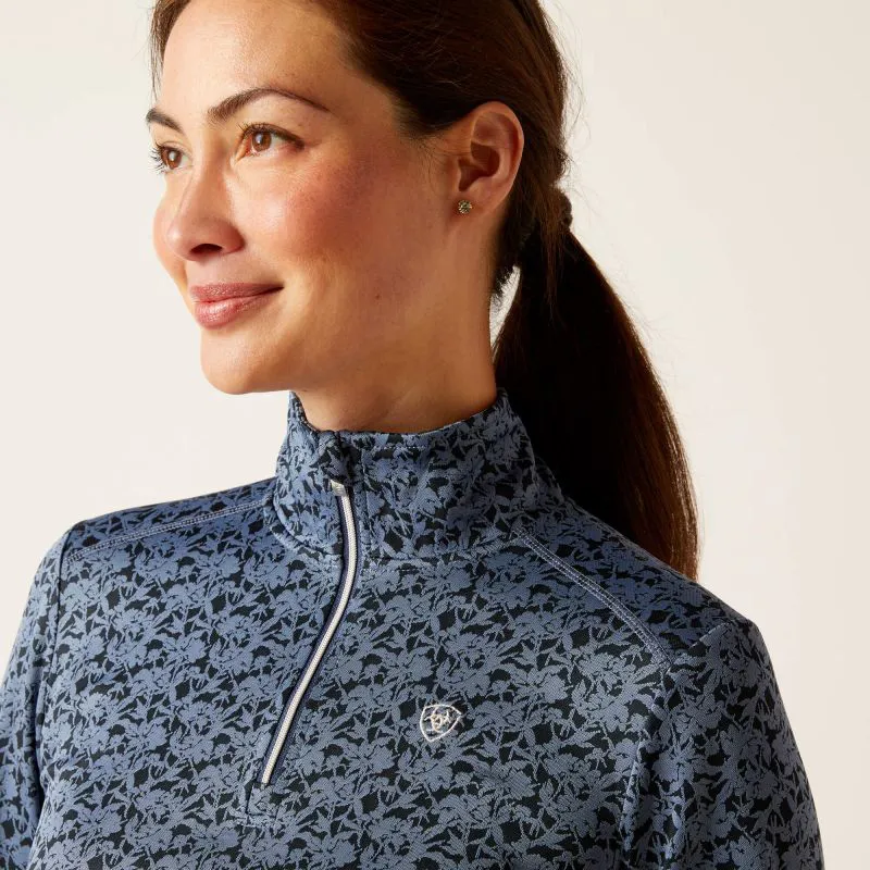 Ariat Prophecy Ladies Quarter Zip Baselayer - Sargasso Sea-3