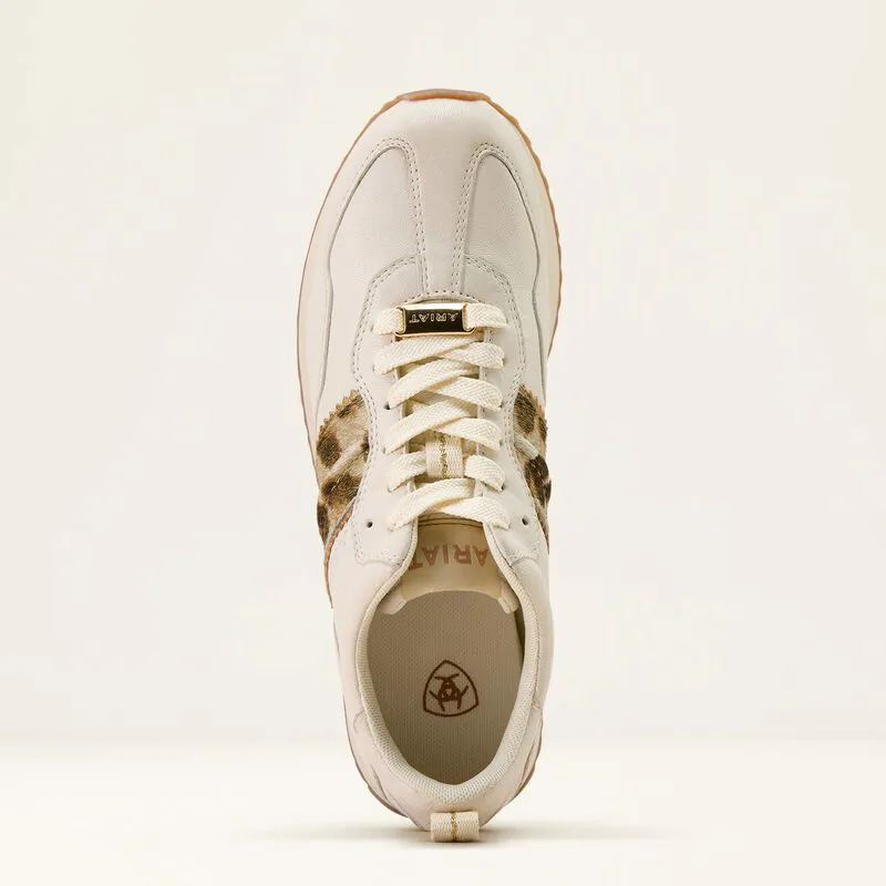Ariat Ranch Runner Trainers - Bright Cream / Gilded Leopard-4