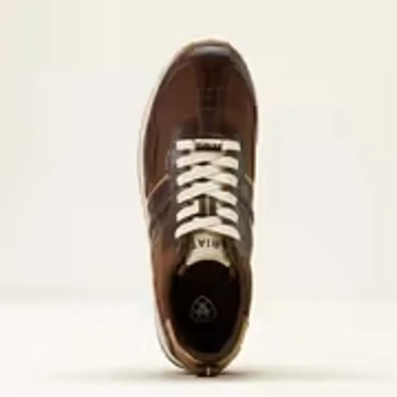 Ariat Ranch Runner Trainers - Aged Tan/ Luxe Espresso-2