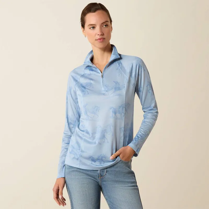 Ariat Sunstopper 3.0 Quarter Zip Baselayer XL - St Tropezmirage Print