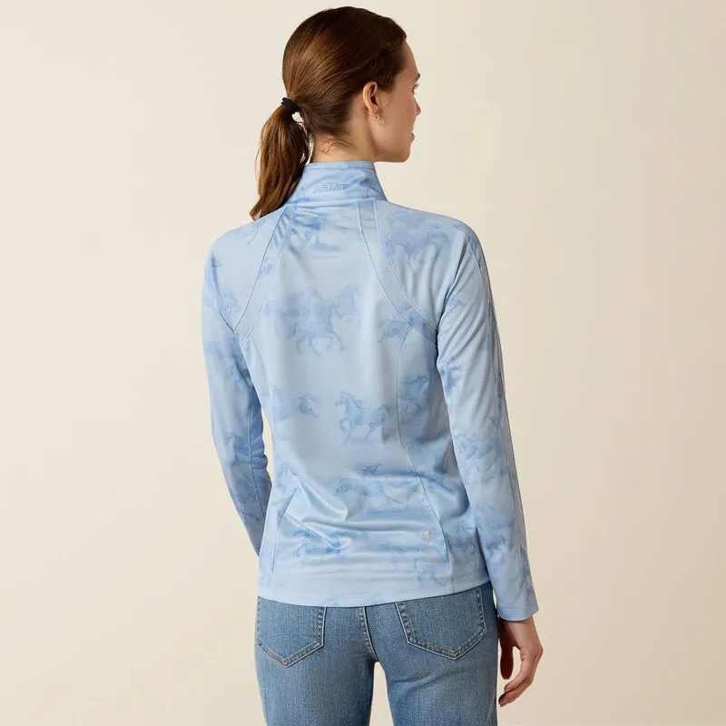 Ariat Sunstopper 3.0 Quarter Zip Baselayer XL - St Tropezmirage Print-1
