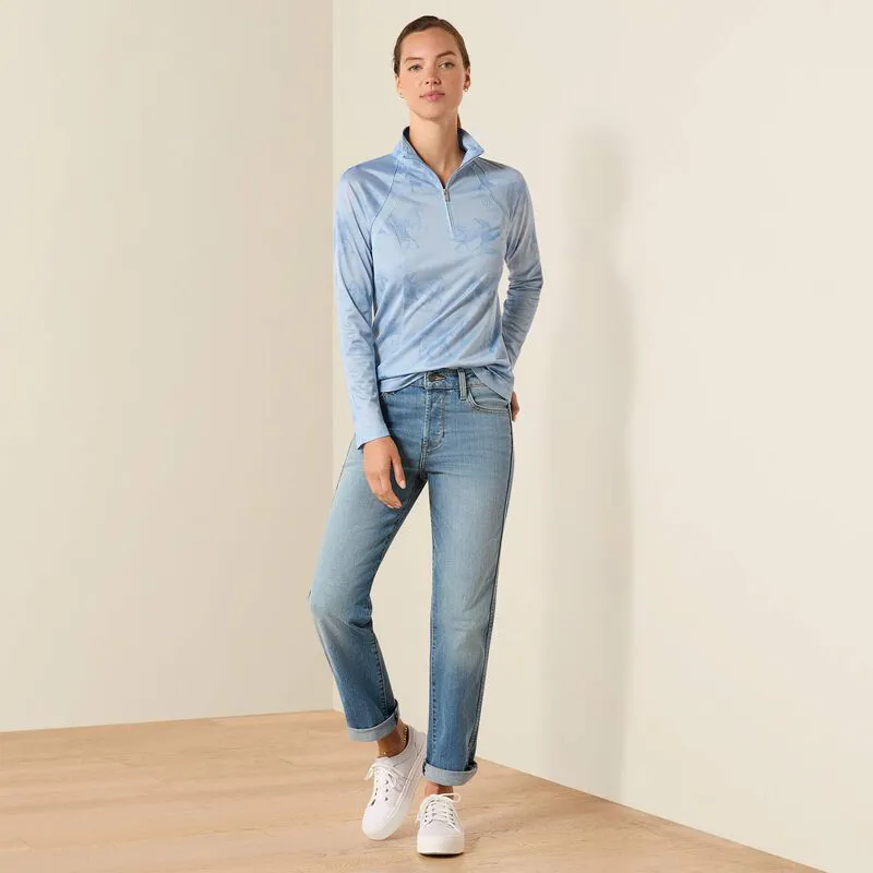 Ariat Sunstopper 3.0 Quarter Zip Baselayer XL - St Tropezmirage Print-2