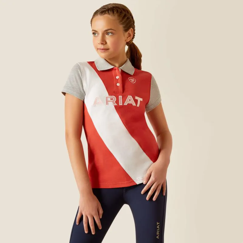 Ariat Taryn Girls Polo Shirt - Baked Apple