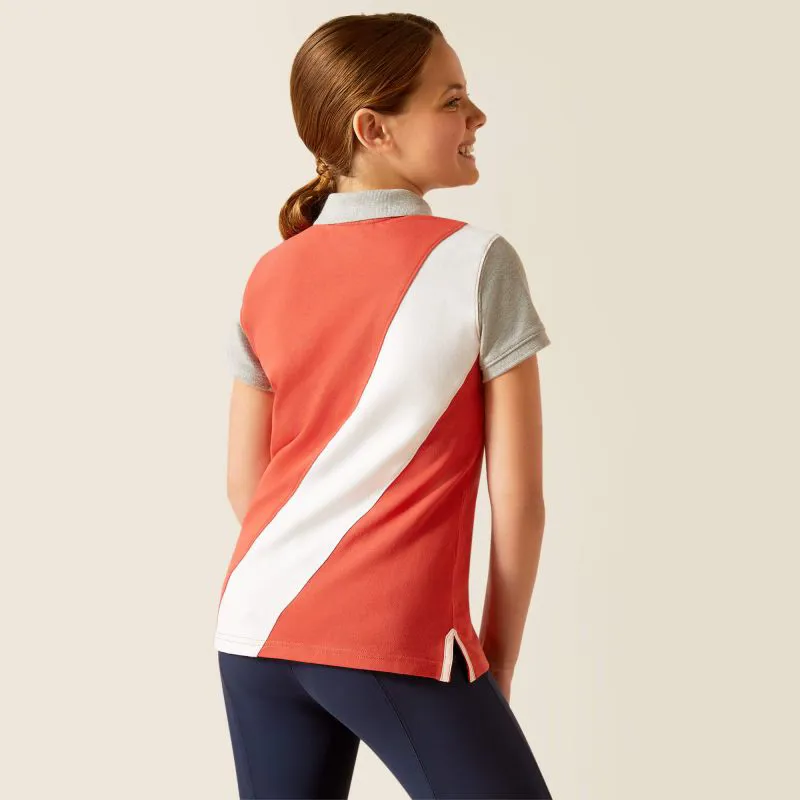 Ariat Taryn Girls Polo Shirt - Baked Apple-2