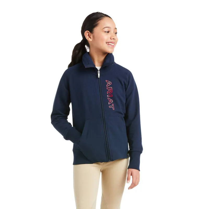 Ariat Team Logo Full Zip Kids Sweatshirt - Team