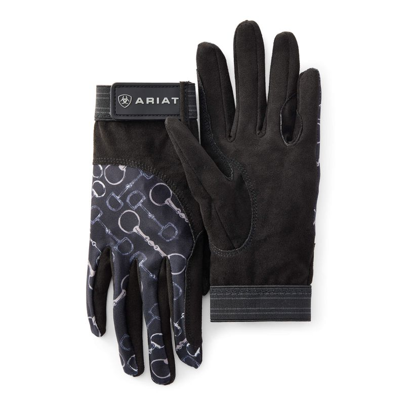 Ariat Tek Grip Spirit Glove - Charcoal Bit Print