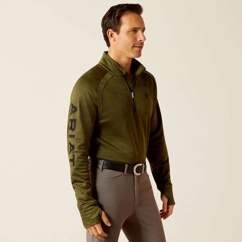 Ariat Tek Team Half Zip Men's Sweatshirt - Winter Moss