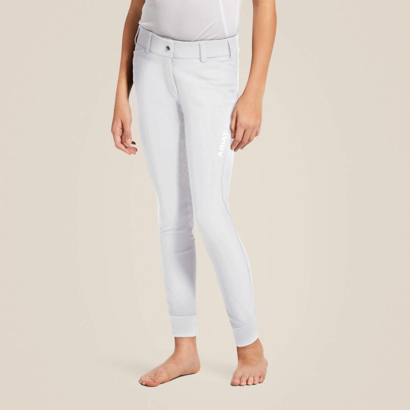 Ariat Tri Factor Grip Full Seat Breech - White