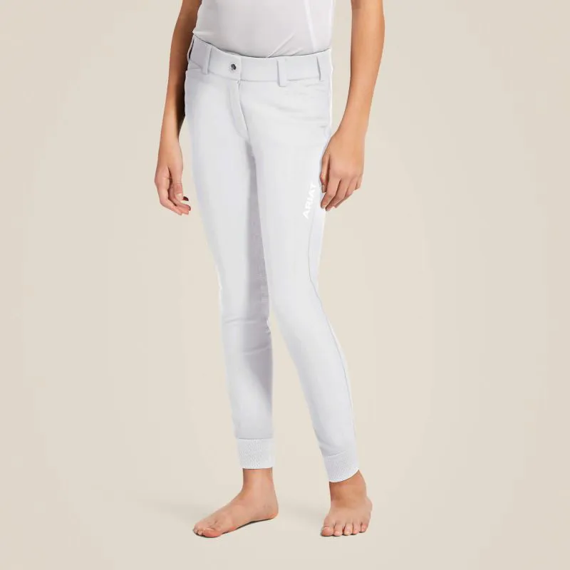 Ariat Tri Factor Grip Kids Full Seat Breeches 12Y - White