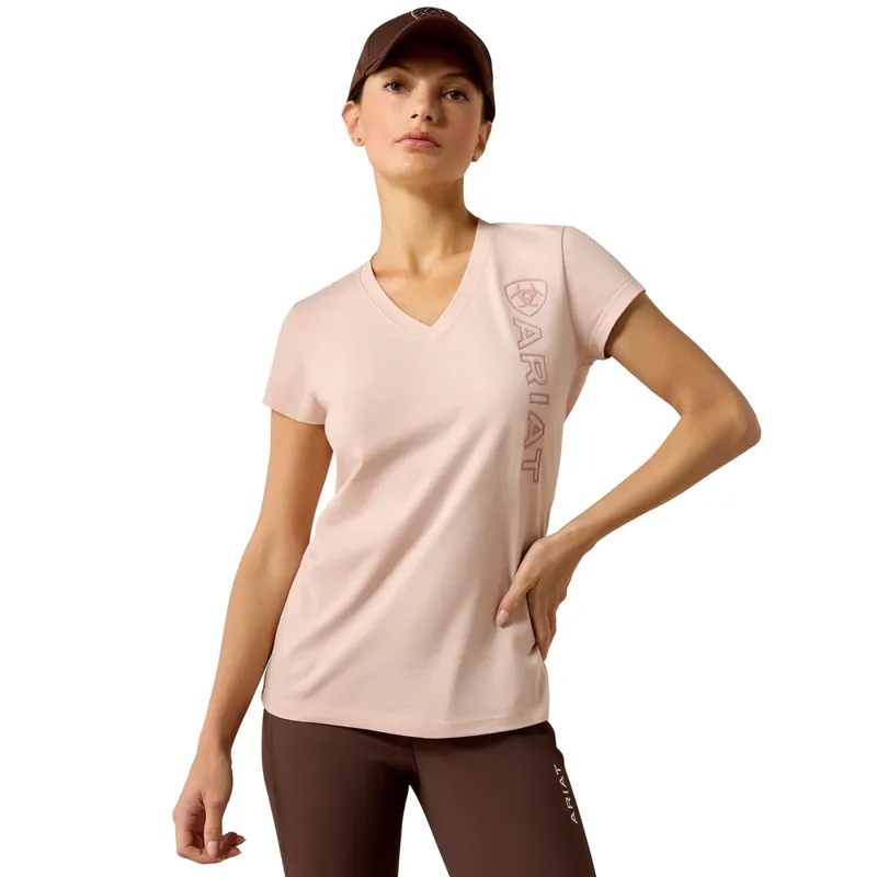 Ariat Vertical Logo T-Shirt L - Sepia Rose