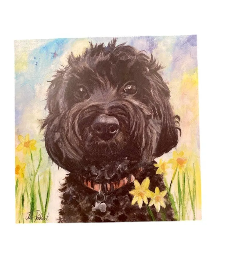 Bouncing Buddies Billie Dog Greetings Card
