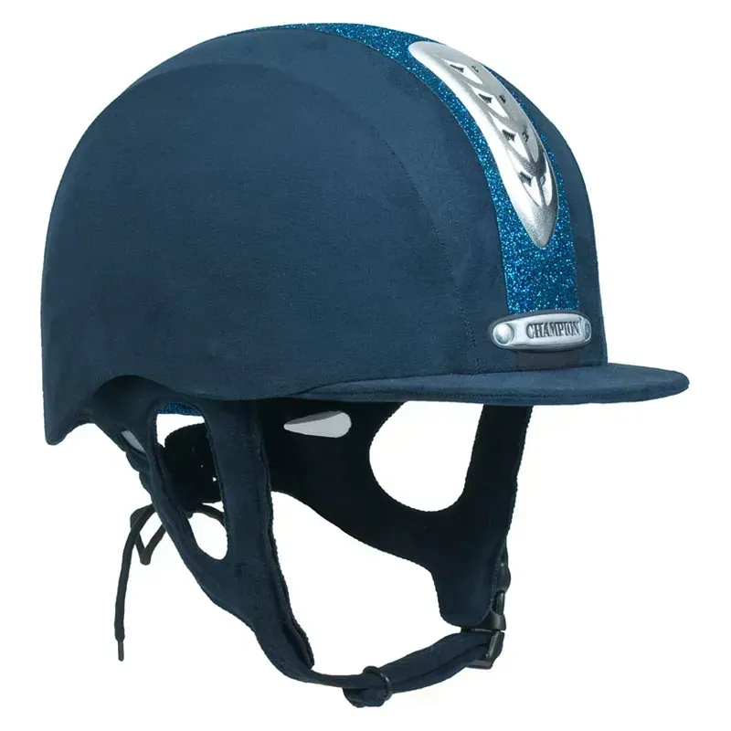 Champion Junior X-Air Dazzle Plus Riding Hat - Navy-1