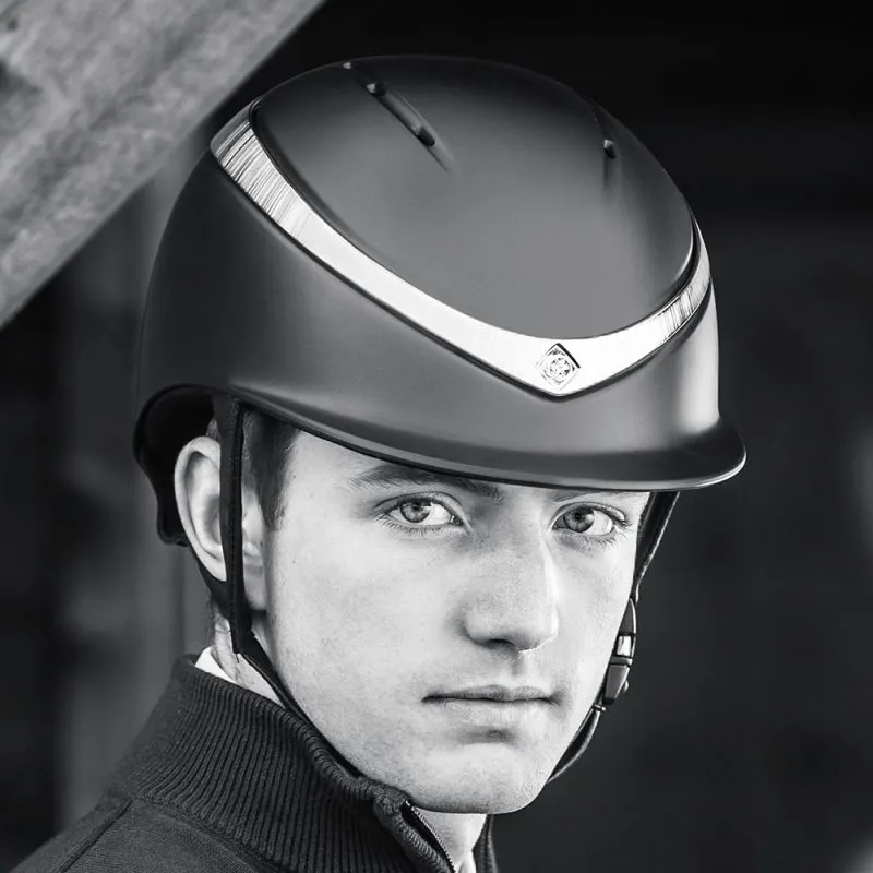 Charles Owen Halo Riding Hat - Black/Platinum-4